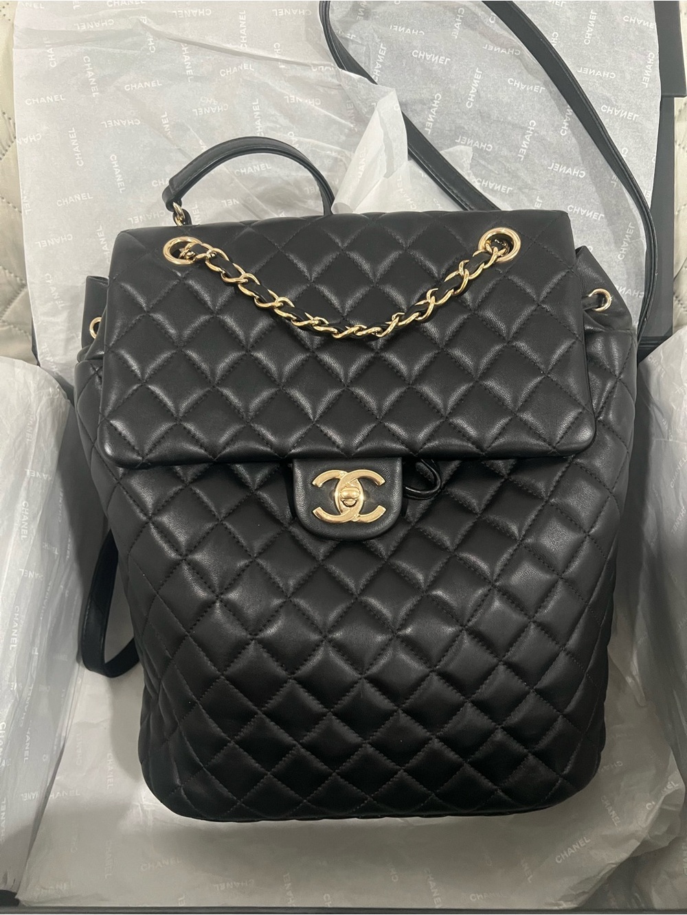 Chanel Quilted Lambskin Backpack